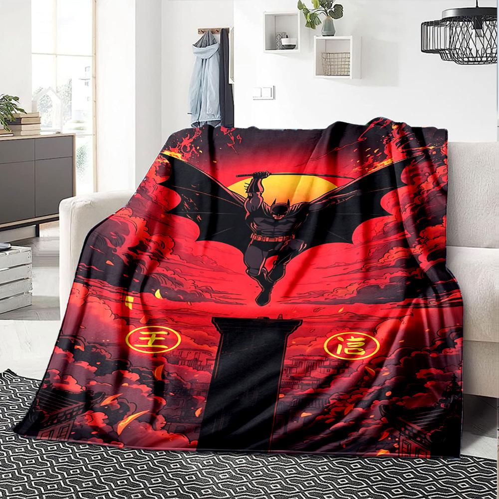 1pc Batman Chinese Flannel Blanket Soft Warm Throw for Home, Office, Travel, All-Season Cozy Bedding GiftL1146