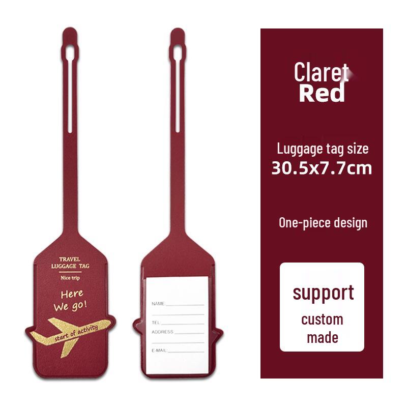 Popular Personalized PU Leather Airplane Luggage Tag and Boarding Pass Identifier