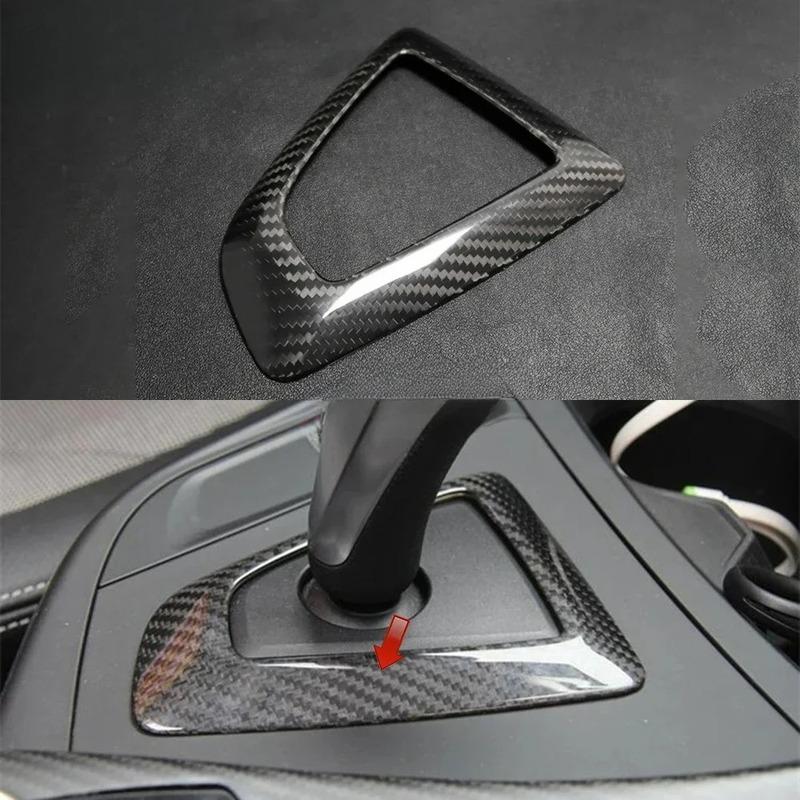 For BMW 1 2 3 4 Series F20 F22 F23 F30 F31 F34 GT F32 F33 Car Console Gear Shift Panel Real Carbon Fiber Cover Trim
