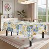 Mediterranean Pattern Rectangle Table Cloth for Table Decor Kitchen Dining Waterproof Reusable Tablecloth for Tables Dining Room