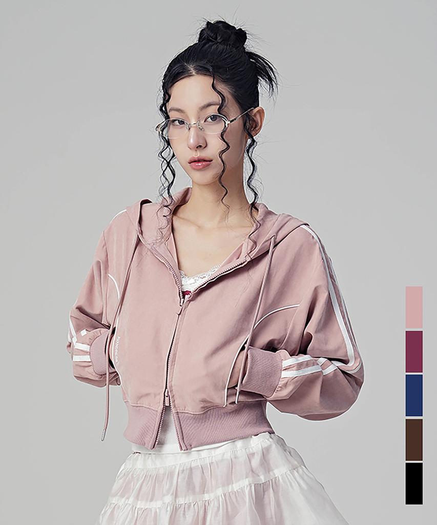 Avandress Bliss Crop Hood Zip-Up_5Colors