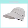 Summer Wide Brim Sun Hat With Removable Top Breathable Polyester For Outdoor Travel