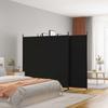Vidaxl 4-Panel Room Divider, Black, 698X180 Cm, Fabric