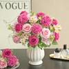 Artificial Flowers Fake Silk Hydrangea Rose Home Room Vase Decora Festival Wreath Wedding Bouquet Party Garden Gifts Accessories