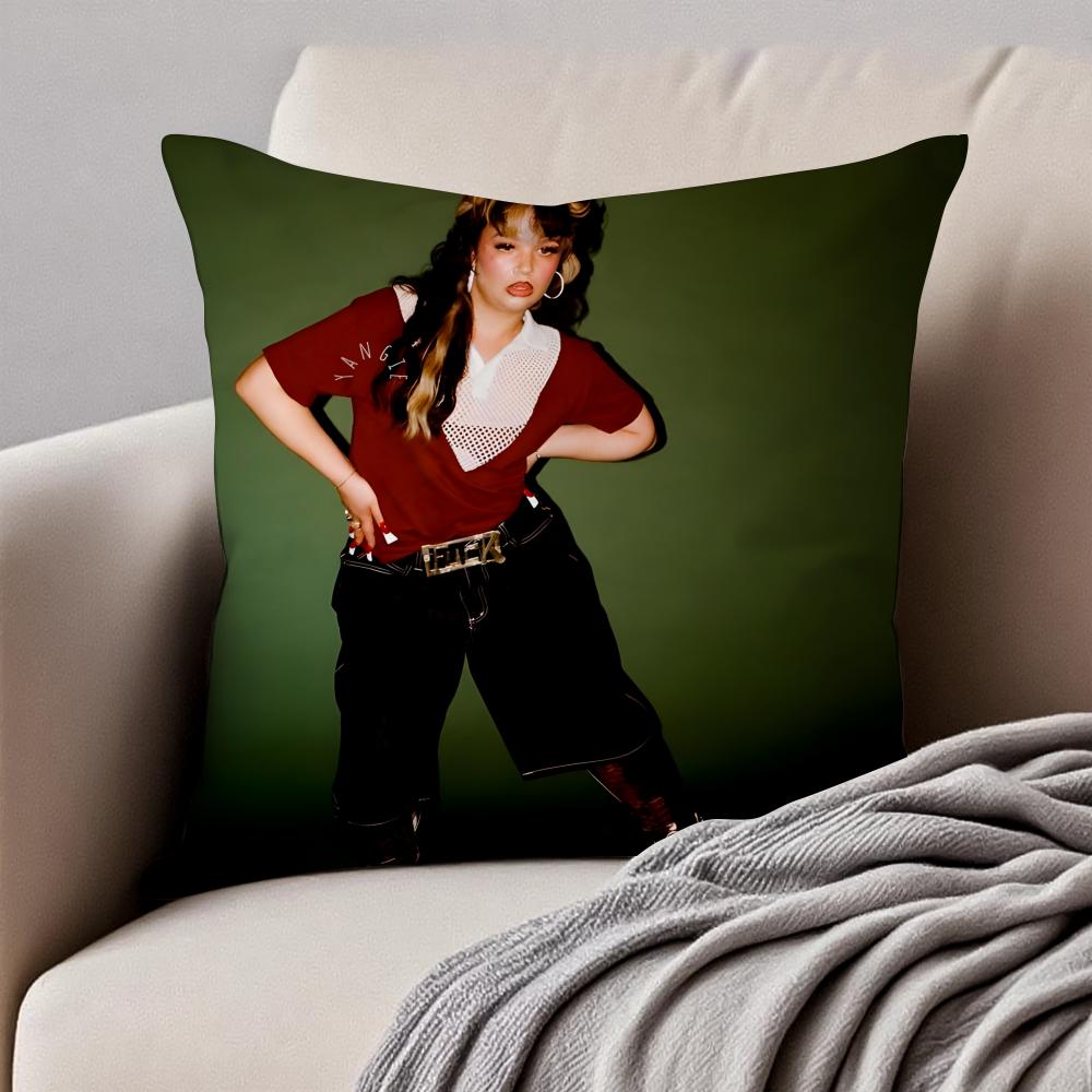 New Pop Singer LLola Young Cushion Cover Pillowcase Antidustmite Invisible Zipper Short Plush Sofa Cushion