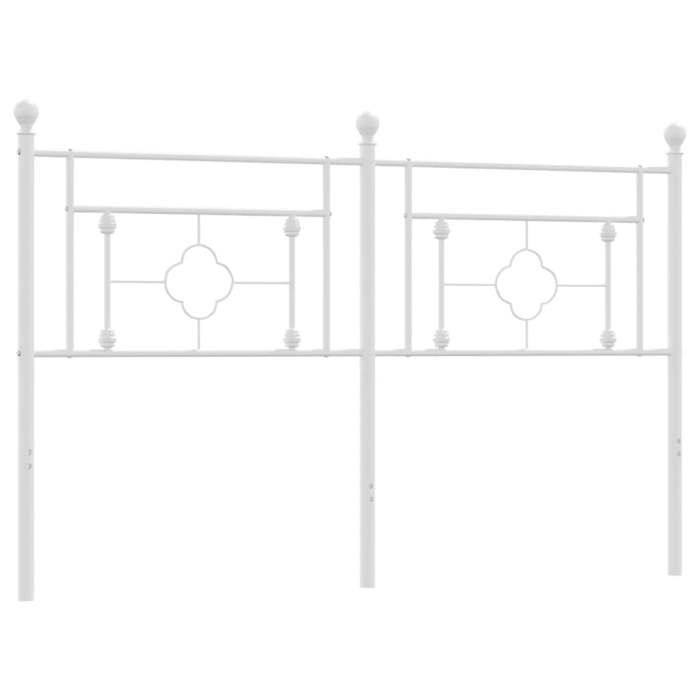 VidaXL Tête de Lit, Accessoire de Lit avec Pieds, Tête de Cadre de Lit, Meuble de Chambre à Coucher Maison Intérieur, Métal 374423