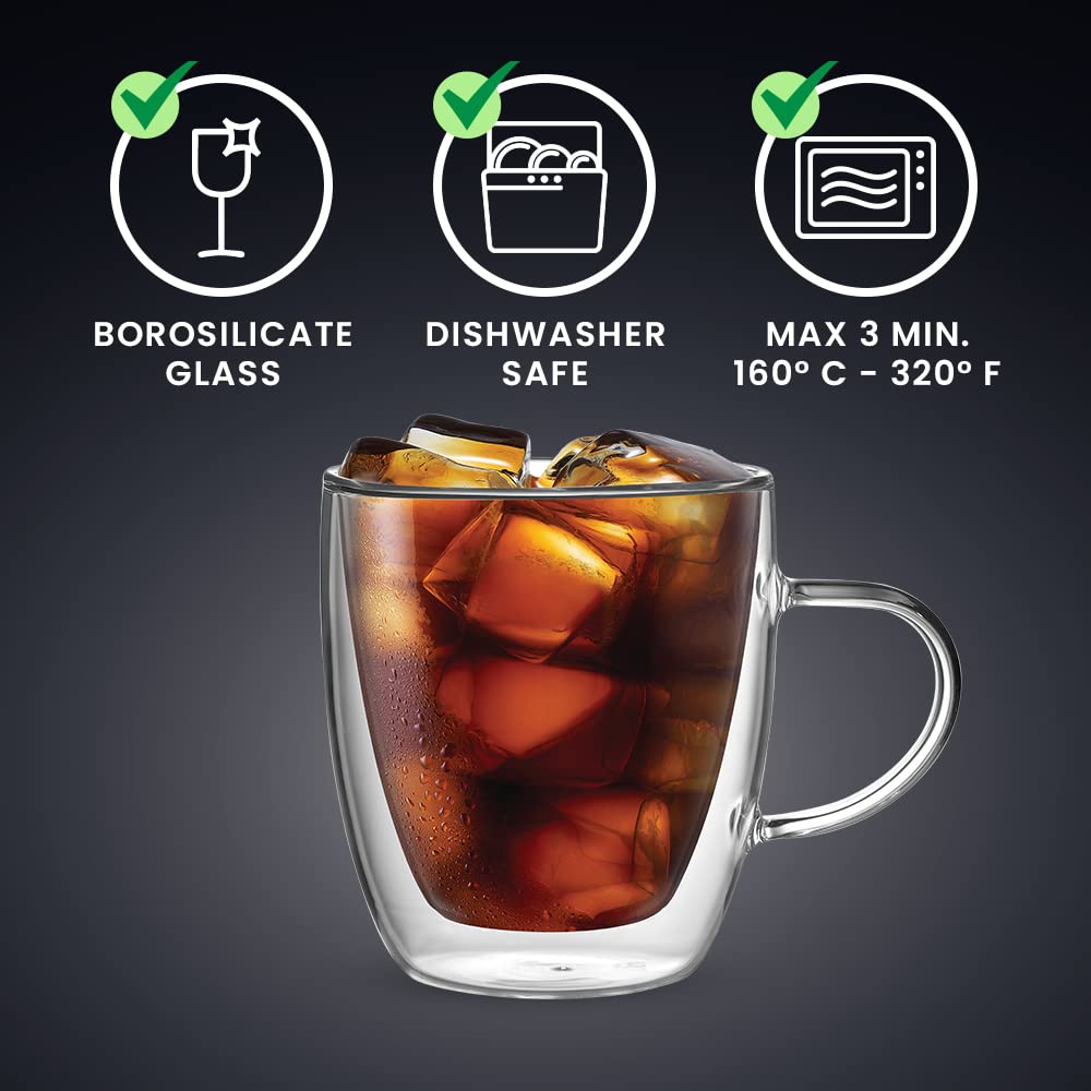 Bialetti Bialetti Capri Double Wall Glass Heat Resistant Glass 350ml 2 Pieces