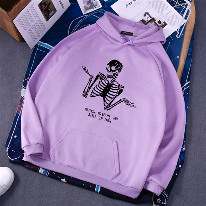 

Осенняя и зимняя спортивная толстовка с капюшоном с темным черепом, спортивная толстовка с длинным рукавом, уличная одежда 2XL фиолетовый