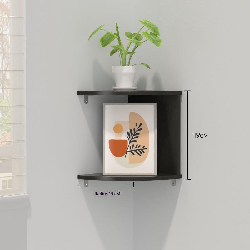 Tier Corner Floating Shelf Unit, Wall-Mounted Plastic Storage Rack, Space-Saving Triangular Design, Suitable For Living Room