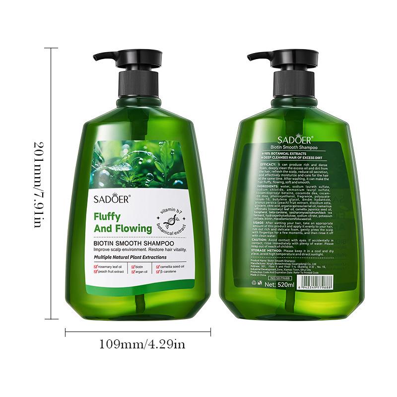 Biotin Softening Shampoo 520ml Deep Cleansing Smooth Shampoo Skin Care Products
