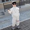 Boys' 2025 Autumn Sports Hoodie Three-Piece Set - Cool & Stylish Children's Fashion