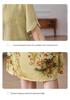 Elegant Summer Chiffon Floral Dress for Petite Middle-Aged and Elderly Women