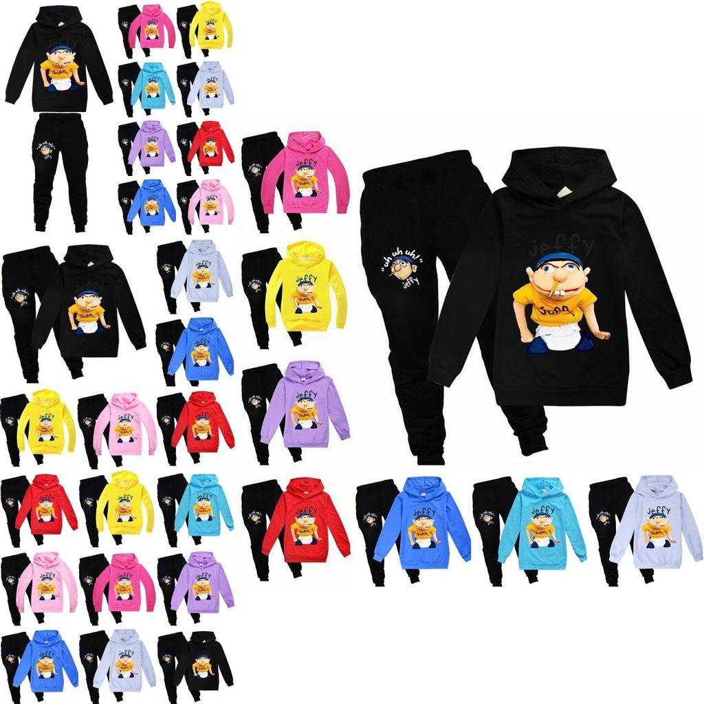 Jeffy Puppet Hoodies Kids Spring Autumn Casual Tracksuits With Bright Digital Printing And Exquisite Stitching