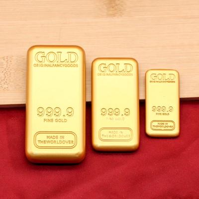 High-Quality Solid Sand Gold Simulation Bar Ornament for Home or Gift Decor