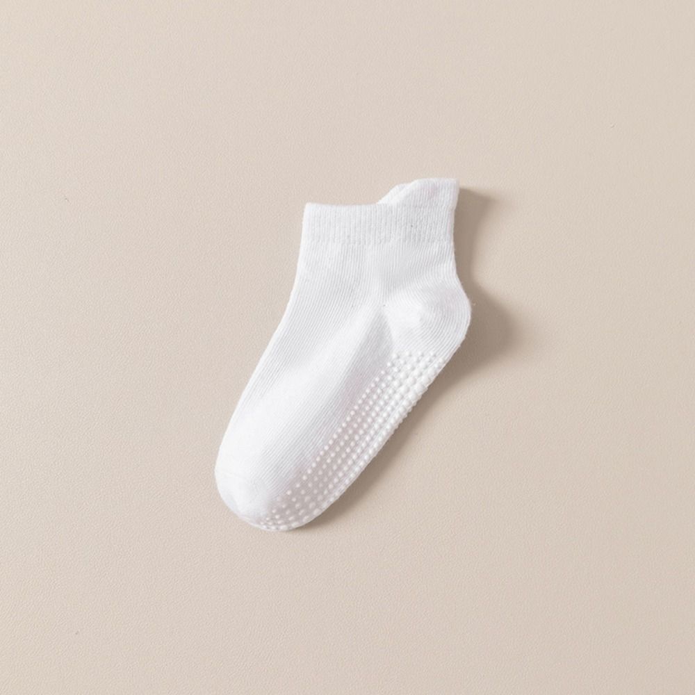 6Pairs Cotton Baby Solid Socks Non-slip Toddle Walking Socks Cute Kids Tube Sock  First Walkers