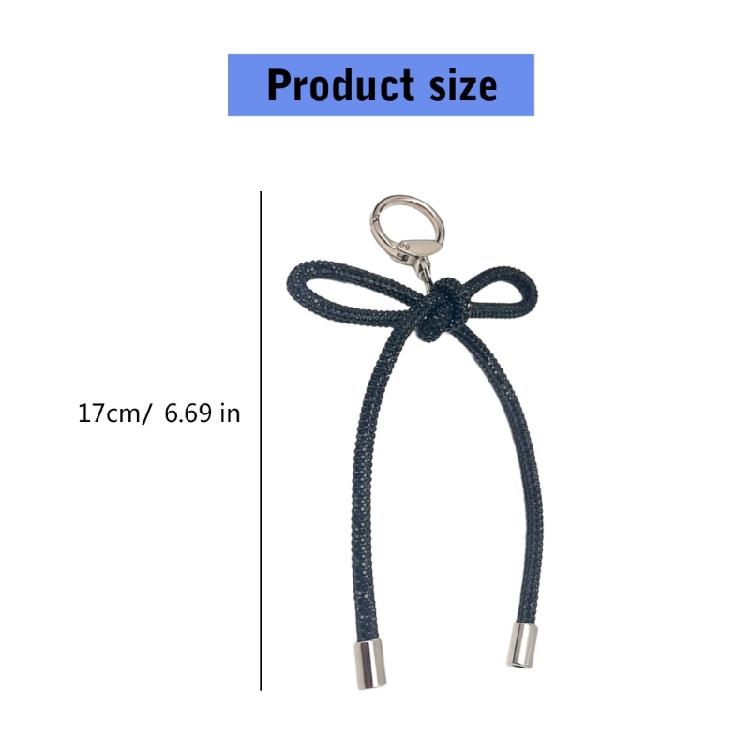 Fashion Forward Rhinestones Bowknot Key Chain Trendy Rhinestones Bowknot Key Chain Charm Stylish Keyrings Pendant