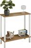 Konsola Loft Z Półką 80X30X80 Cm Metalowa Biała Do Przedpokoju