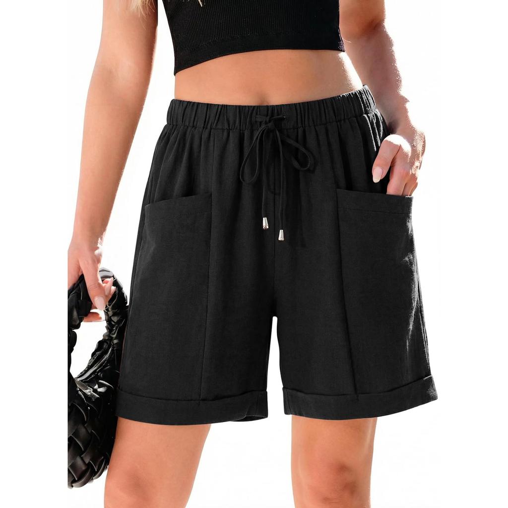 Summer Shorts For Women Casual High Waist Wide Leg Shorts