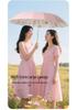 32-Rib Dual-Use Sun & Rain UV Protection Women's Folding Umbrella - New Chinese Ancient Style