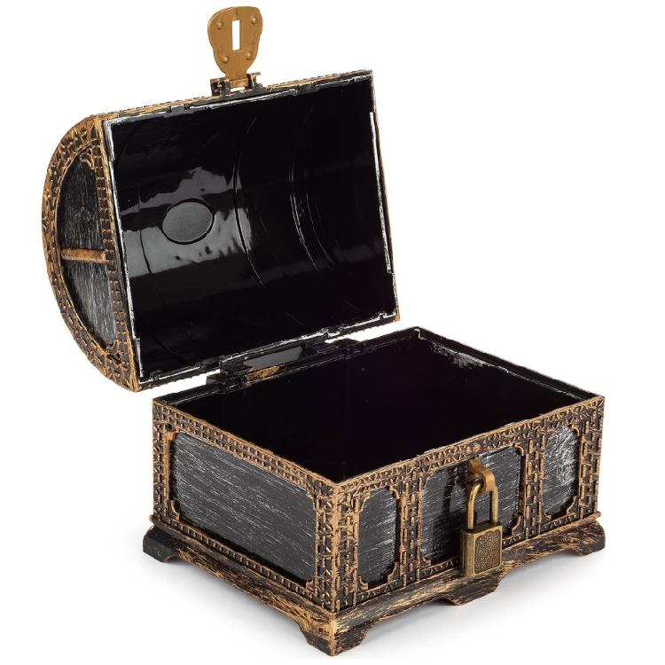 Child Safe ABS Pretend Treasure Box for Educational Role Playing and Daily Storage Tool