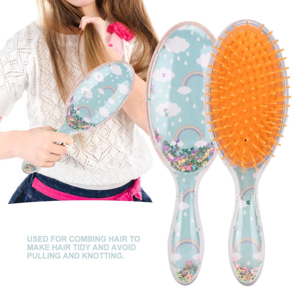 Star Decoration Hair Massage Brush Ergonomic Design Anti Static Hair Comb Daily Hair Care