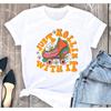 Watercolor Peace Love Skating Graphic Print Tshirt Girls Roller Skating Enthusiast Women Funny Female Wholesale