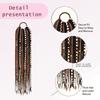 Beaded Accents Braided Ponytail Extension Hand Woven Boho Braid Dreadlock Hairpiece  Daily Styling