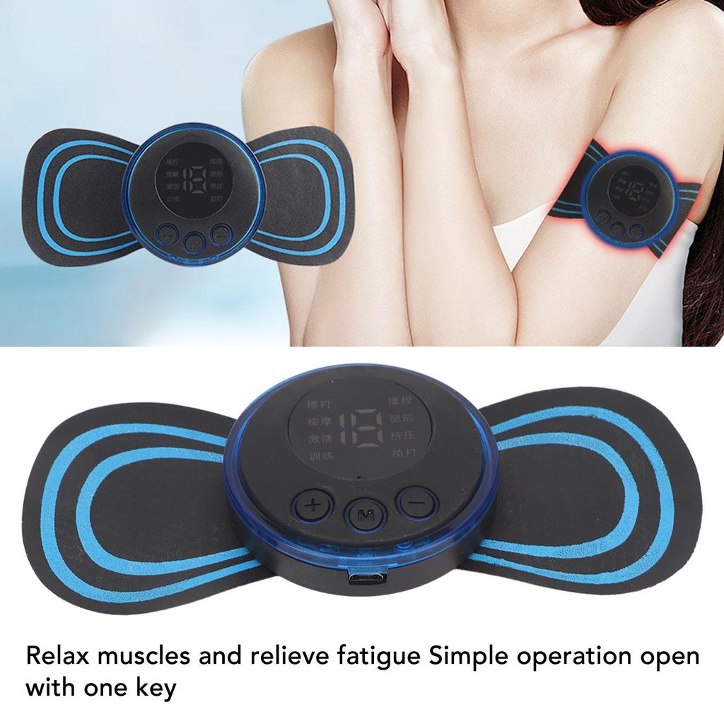 Electric Microcurrent Neck Patch 8 Modes 19 Gears Relieve Fatigue Cervical Relax Massage Sticker
