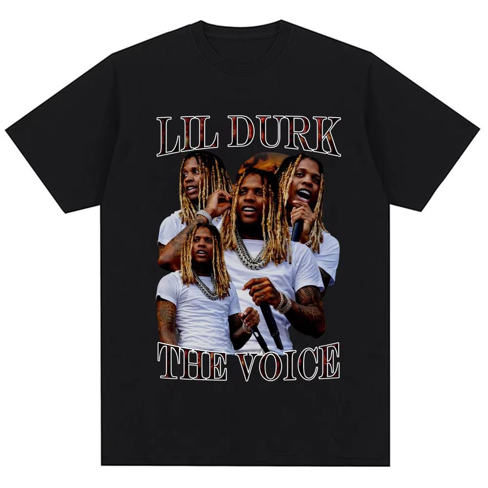 Rapper Lil Durk Hip Hop Graphic T-Shirt Men Women Gothic Punk Vintage T-shirts Oversized Cotton Casual Summer T Shirt Streetwear S разноцветный