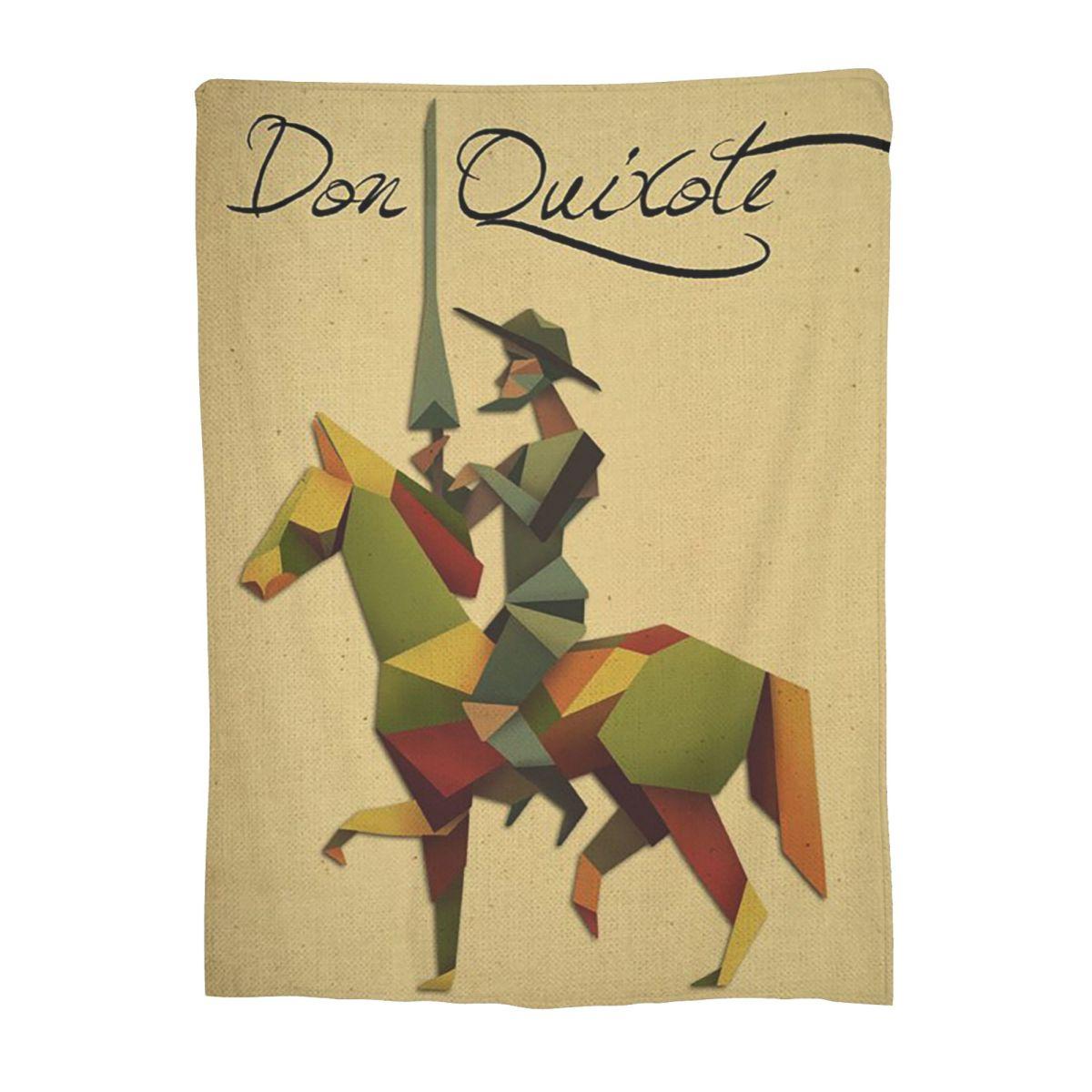 Don Quixote Blanket Flannel Sofa Throw Blanket Multi-function Throw Blankets for Couch Bedding Travel Throws Bedspread Quilt Size: 75*100cm, Weight: 230 GSM