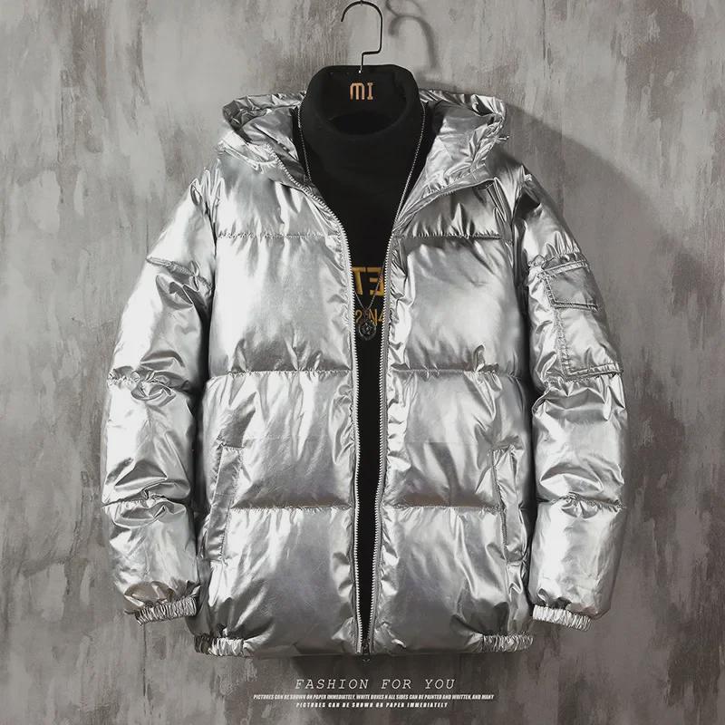 Men's 2023 Short Off-Season Down Jacket - Korean Style, Thickened, Winter Warm, Shiny, for Couples