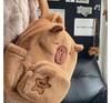 Kawaii Capybara Plush Backpack For Women Versatile Cartoon Funny Capibala Crossbody Bag Alrge Capacity Tote Bag