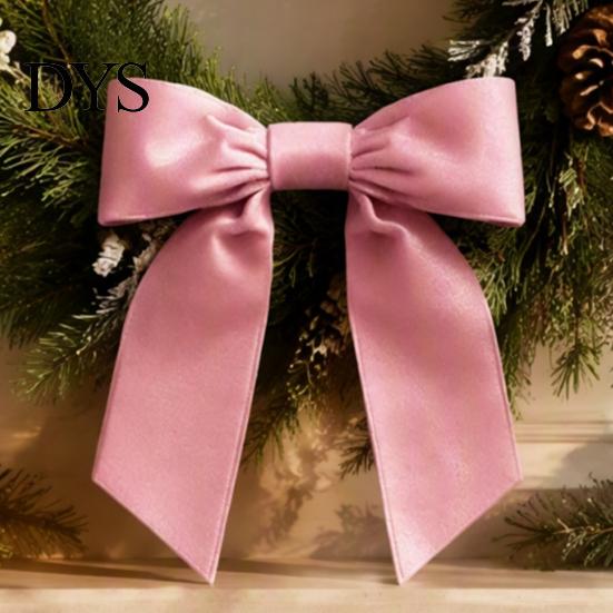 Party Background Ornaments 2Pcs Velvet Christmas Bows, Holiday Hanging Wall Decor for Tree Decorations Topper, Wedding Backdrop, Bridal Shower,