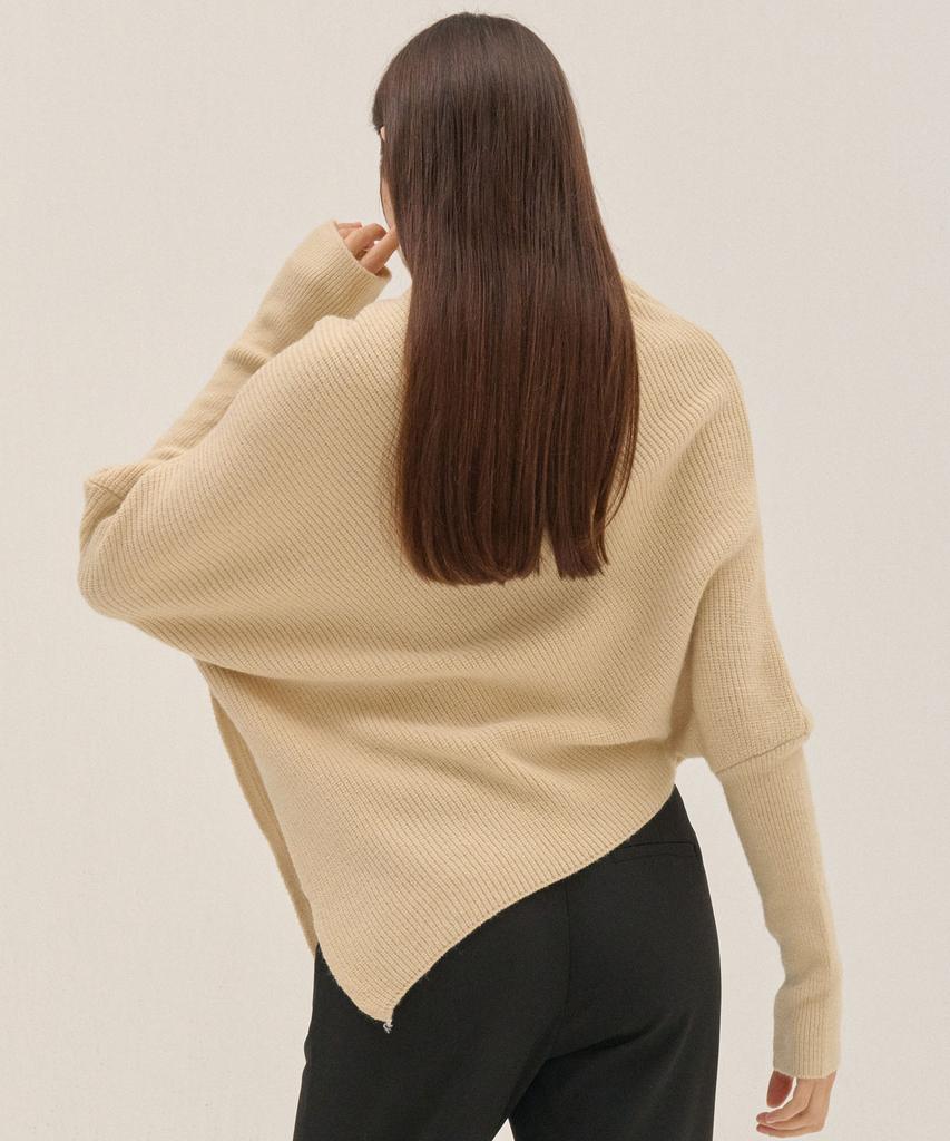 Peullobeu High Neck Knit Cape_Be