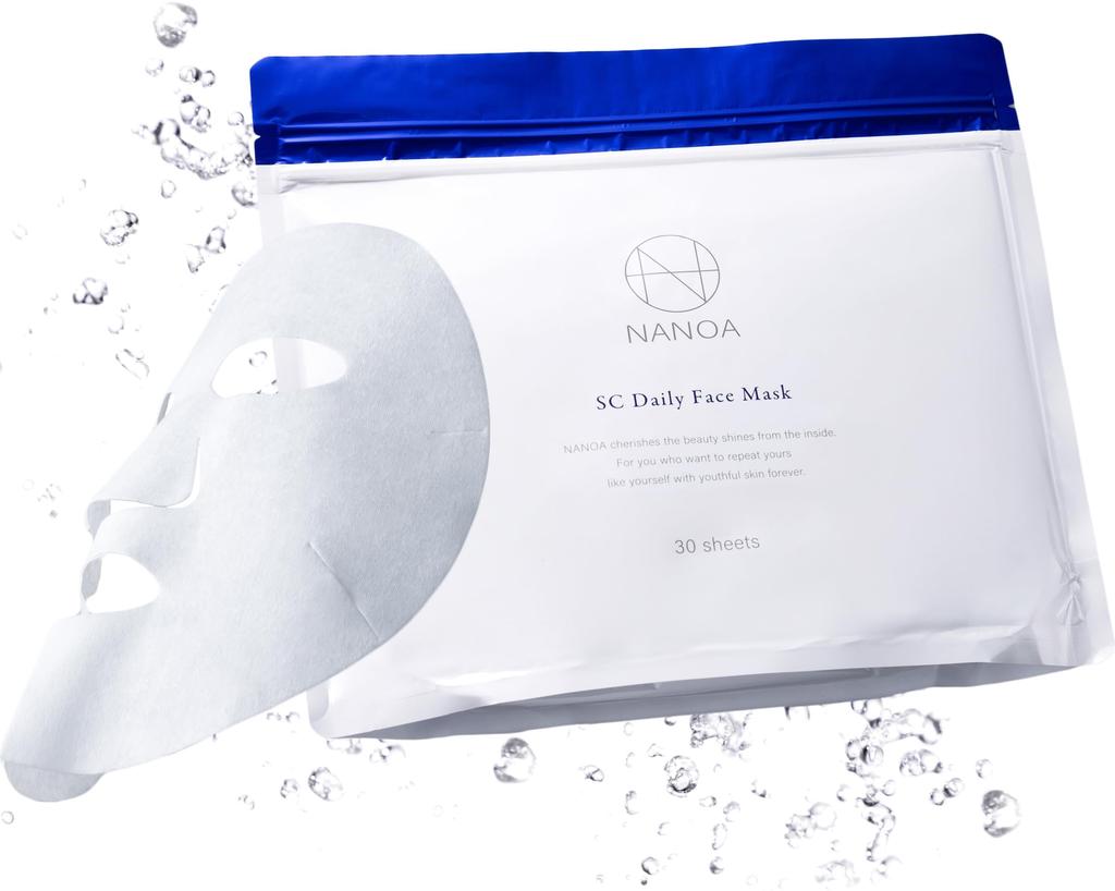 NANOA Daily Face Pack Human Stem Cell Sheet Mask Aging Care EGF Moisturizing High Quality Cotton Face Pack 30 Pieces (Nanoa) (1 Piece)