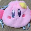 Bolsa con cordón de peluche de Kirby japonés - Linda bolsa de almacenamiento de dibujos animados rosa para niñas