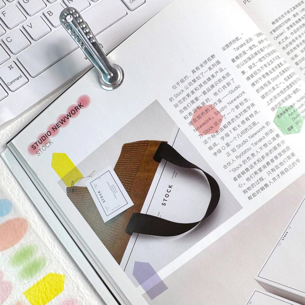 60mm * 2m Geometric Circle Semi Transparent PET Die Cut Sticker DIY Diary Scrapbook Basic Decoration Handmade Aesthetic Supplies