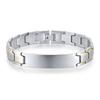 Fashionable Titanium Steel Black Gold Bent Brand Unisex Customized Stainless Steel Bracelet