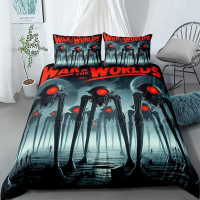 Housse de Couette Art War of Worlds Ensemble EU Simple Double King US Twin Full Queen Size Linge de Lit