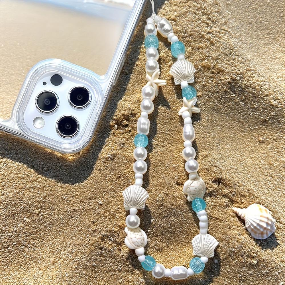 

Charm 3D Turtles Starfish Phone Strap Korean Cute Phone Lanyard Luxury Anti-Lost Hanging Rope Universal Phone Accessories синій
