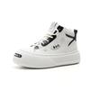 Damen-High-Top-Casual-Plateau-Sneaker, rutschfest, bequem, PU-Leder, zum Laufen, Wandern, klobige Schnür-Sneaker, Tennis-Sportschuhe für Damen