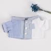 10cm/20cm Doll Cotton Color Block Blouse & Shirt Suit