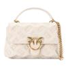 Love Bag Puff Concave Embossed Pattern Lambskin Medium Shoulder Crossbody Tote Women Bags White 100043-A2JX-Z14Q