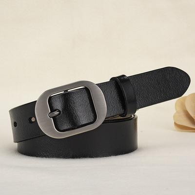 Women'S Belt Leather Cowhide Women'S Belt Pin Buckle Decorative Belt