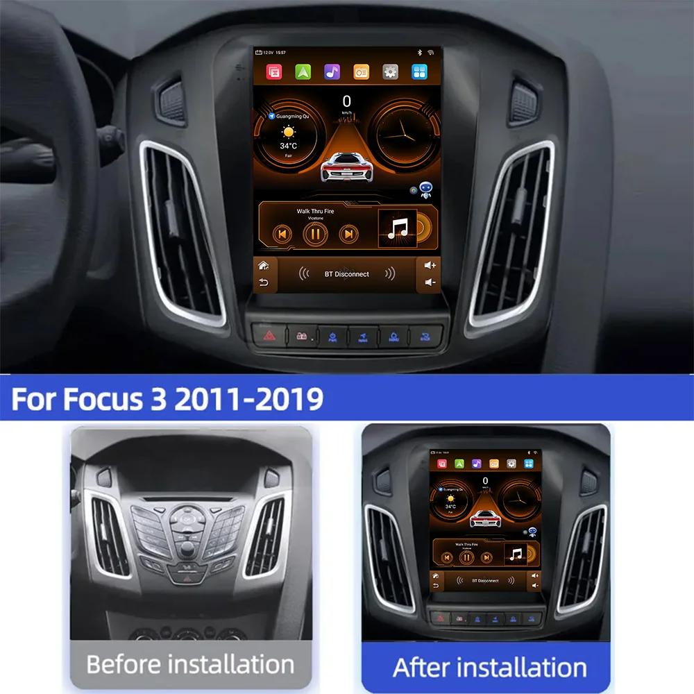 JIUYIN 2 Din 9.7" Android 13 Carplay Car Radio for Ford Focus 3 Mk 3 2011 2012 - 2019 Multimedia Player 2Din GPS Auto Stereo DVD