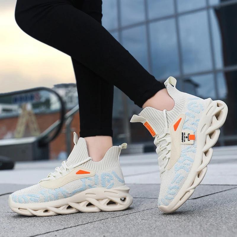 

Men Sneakers Lightweight Comfortable Running Shoes Anti Slip Breathable Mesh Sports Shoes Outdoor Athletic Footwear Shoes 44 чорний