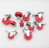 Red PVC Medium Duty Universal Swivel Caster with Brake