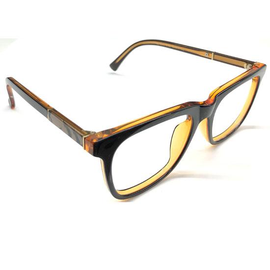 RSINC Unisex Fullrim Frame/Eyeglass/Spectacle for Men and Women, Modern, Business, Collage, Fashion, School, Sports (Black- Gold Ladies -1)