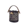 Tory Burch T Monogram Double T Logo Jacquard Detachable Shoulder Strap Tote Bag Shopping Bag Crossbody Handbag Mini Women Tote Navy-Blue 146866-405
