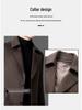 2025 Winter Men's Fashion Wool Coat, Double-Sided with Suit Collar, White Goose Down, Trendy Warm Outerwear